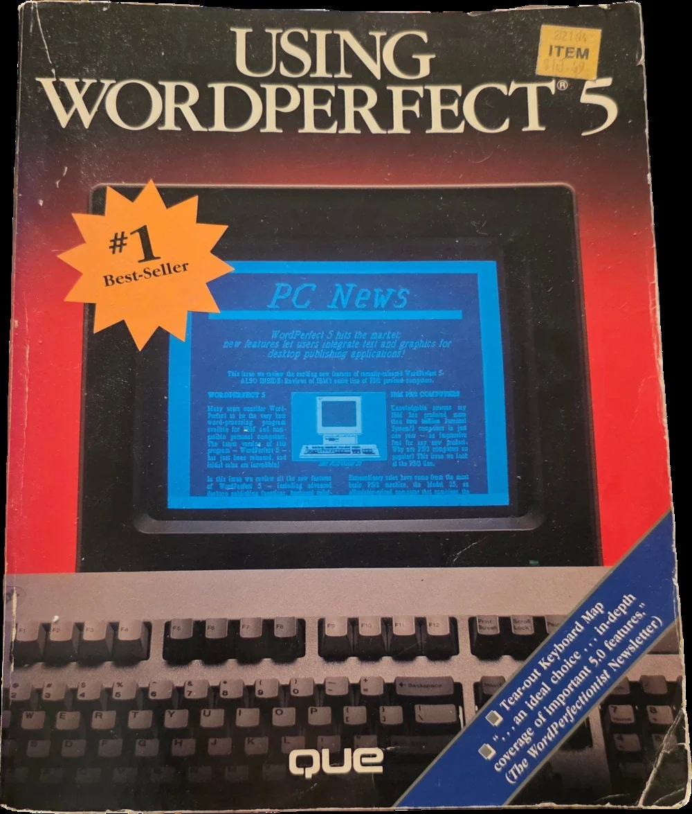 Using WordPerfect 5 Special Edition Que Book Stewart Vintage PC Software 1988
